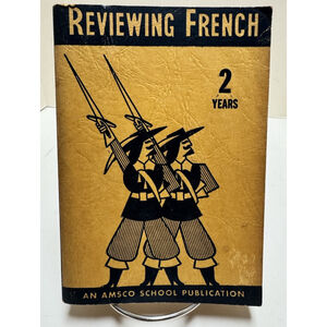 Textbook Reviewing French 2 Years AMSCO 1952 Benita Daley Paperback Vintage